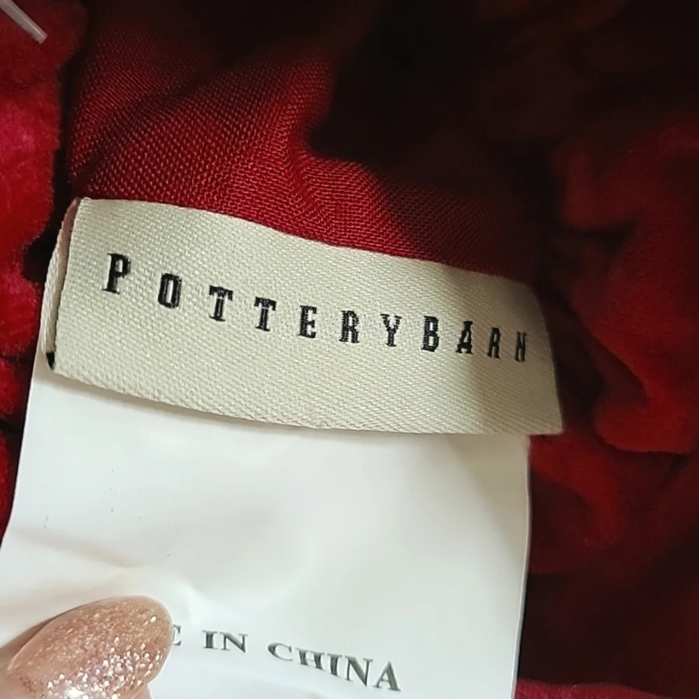 Pottery Barn velvet wine bag